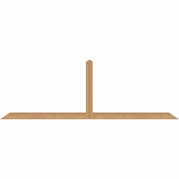 Ekena Millwork Portland Smooth Timber Gable Bracket, Western Red Cedar, 96"W x 32"H x 3 1/2"D x 3 1/2"F, 8/12 Pitch GBW096X32X0404POR00SWR - main